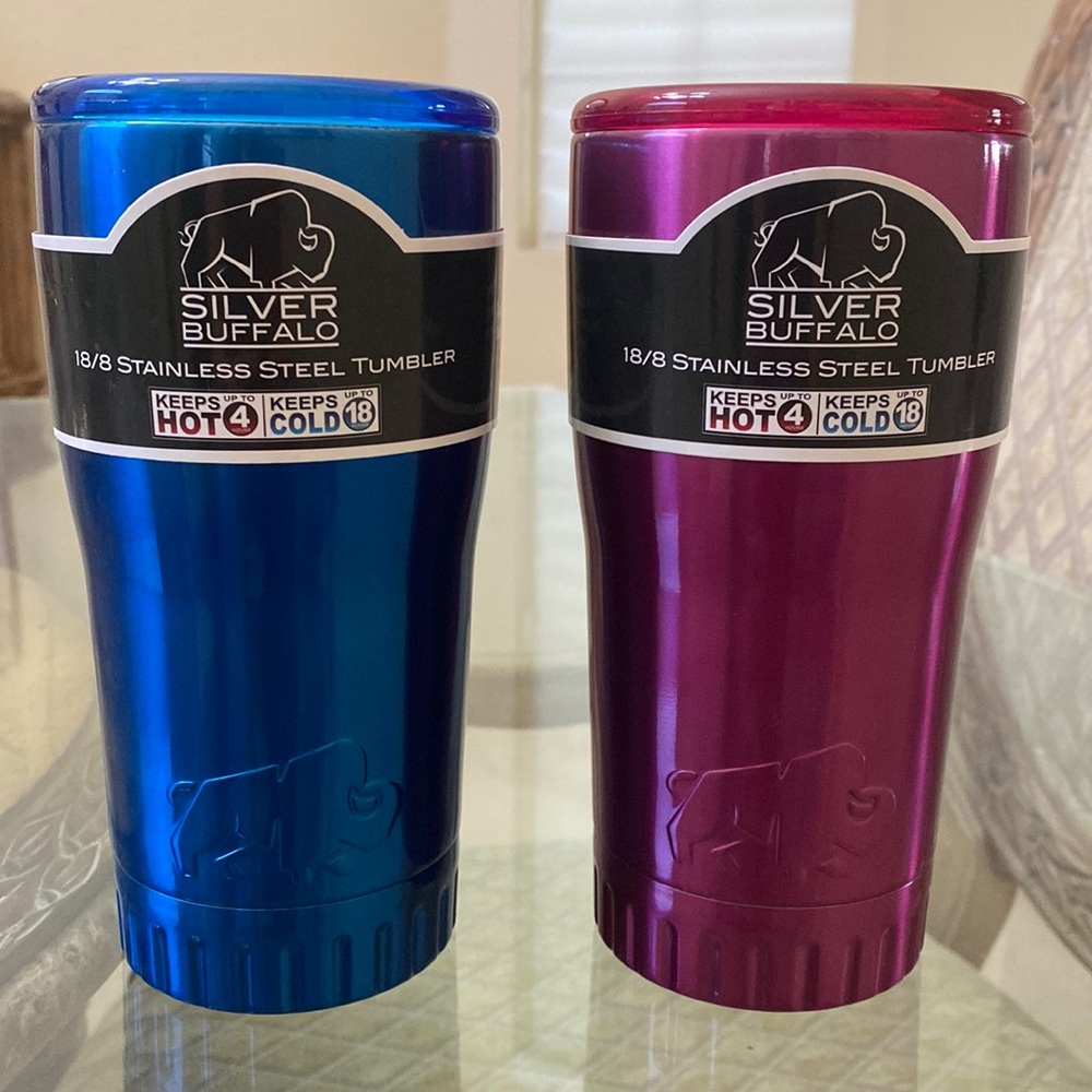 Silver Buffalo 18/8 20oz Stainless Steel Tumblers